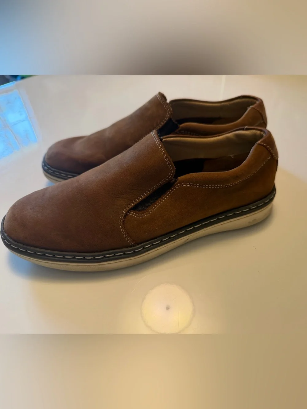 Johnston & Murphy Brown Slip-On Kids Dress Shoes
